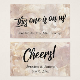 ロマンチック、ヴィンテージ、フローラドリンクチケットカードパック