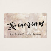 ロマンチック、ヴィンテージ、フローラドリンクチケットカードパック (正面)