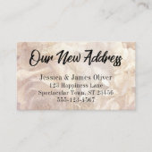 ロマンチック、ヴィンテージ、フローラ新しいアドレス挿入カード エンクロージャーカード (正面)