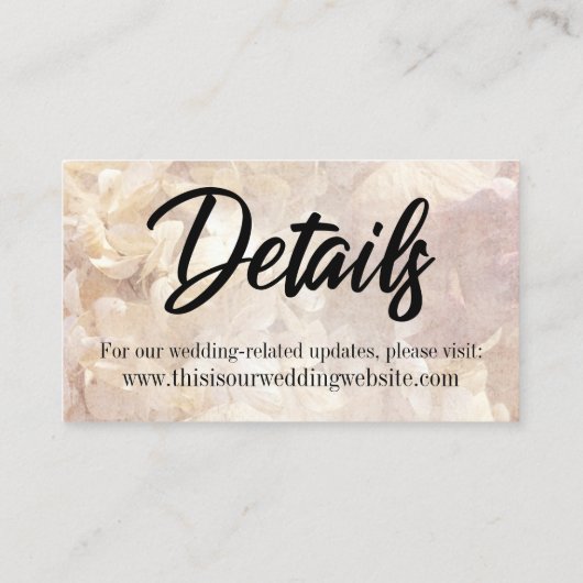 ロマンチック、ヴィンテージ、フローラ、デートカードの保存 名刺 (裏面)