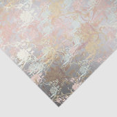 ロマンチック、金ゴールド、ティール（緑がかった色）、水色、シック、フローラ 薄葉紙 (詳細)