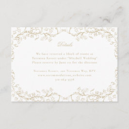 ロマンチックChinoiserieアンティークフランスの金ゴールド結婚ズ エンクロージャーカード