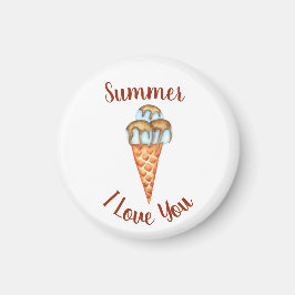 ロマンチックI愛Youアイスクリーム誕生日 マグネット