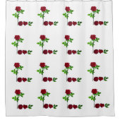 ロマンチックL O V Eハンド絵を描バラシャワーカーテン シャワーカーテン (正面)