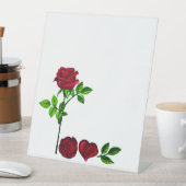 ロマンチックLOVE – 手絵を描バラペデスタルサイン 台座サイン (インサイチュ)