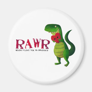 ロマンチックRAWR Tレックス恐竜 マグネット