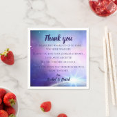 ロマンチックThe Stars'結婚s Thank you Message スタンダードカクテルナプキン (インサイチュ)