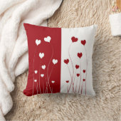 ロマンチッモダンク·レッド·ホワイト·ラブ·ハート クッション (ブランケット)