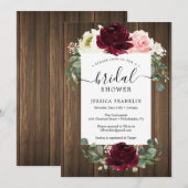 ロマンチッ素朴ク·グリーン·ブライダル·シャワーの招待 プログラム (正面/裏面)