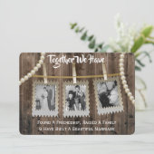 ロマンチッ素朴ク&誓いの更新(写真付き) 招待状 (スタンド正面)