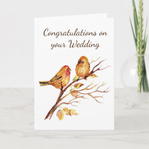 ロマンチッ結婚クの鳥夫婦おめでとう カード