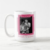 ロマンチパーソナライズされたックなバレンタインデーの写真 コーヒーマグカップ (左)
