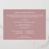 ロマンチファンシーックバラ金ゴールドマイXV スペインの3枚 箔招待状 (裏面)