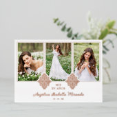 ロマンチファンシーックバラ金ゴールドマイXV スペインの3枚 箔招待状 (立ち正面)