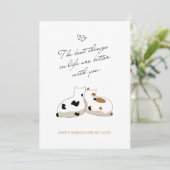 ロマンチミニマルックなカップルの結婚記念日 シーズンカード (スタンド正面)