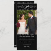 ロマンチモノグラムのックな発表 招待状 (正面/裏面)