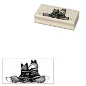 ロマンチユニークックキツネデザイン結婚ズバレンタインラブ ラバースタンプ (押印)