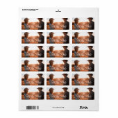 ロマンチ婚約したックなカップル写真が日付を救う ラベル (フルシート)