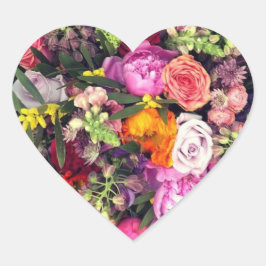 ロマンチ数々のック色のフローラ結婚の ハートシール