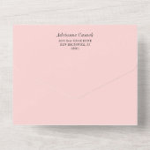 ロマンチ淡い色のック・ピン結婚クの写真  オールインワン招待状 (裏面)