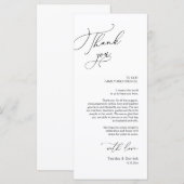ロマンチ結婚ックな場所設定サンキューカード プログラム (正面/裏面)