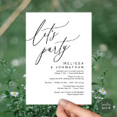 ロマンチ結婚ックのディナー踊りレッツパーティー 招待状