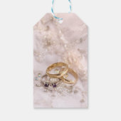 ロマンチ結婚ックのリングは感謝していあなたのラベル ギフトタグ (裏面)