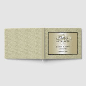 ロマンチ結婚ックのリングや輪、金ゴールド結婚グリッター ゲストブック (全面)