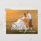 ロマンチ結婚ックの写真ありがとう ポストカード (正面/裏面)