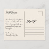 ロマンチ結婚ックの写真ありがとう ポストカード (裏面)