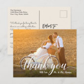 ロマンチ結婚ックの写真ありがとう ポストカード (正面/裏面)