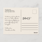 ロマンチ結婚ックの写真ありがとう ポストカード (裏面)