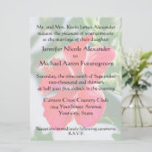 ロマンチ結婚ック赤ハイビスカス 招待状 (スタンド正面)