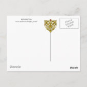 ロマンティカピンクブルー結婚ホワイトフローラ ポストカード (裏面)