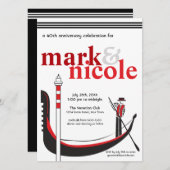 ロマンティッイタリアンクゴンドラ招待状 招待状 (正面/裏面)