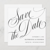 ロマンティッエレガントク版で日付カードを保存する セーブザデート (正面/裏面)