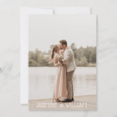 ロマンティックでエレガントなカップルの写真 ウェディング招待状 招待状 (正面)