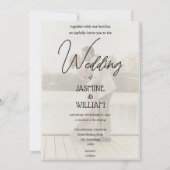 ロマンティックでエレガントなカップルの写真 ウェディング招待状 招待状 (裏面)