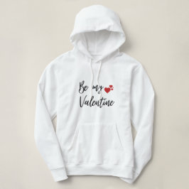 ロマンティックでミニマルな「Be My Valentine」デザイン パーカ
