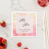 ロマンティックで夢のような花嫁衣裳の結婚式 スタンダードカクテルナプキン (インサイチュ)