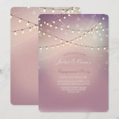 ロマンティックなイルミネーション　エンゲージメントパーティー招待状 招待状 (正面/裏面)