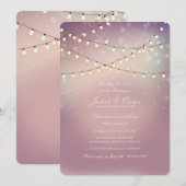 ロマンティックなイルミネーション　結婚式後の引出物 招待状 (正面/裏面)