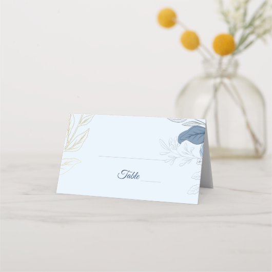 ロマンティックなウォーターフロントの結婚式 プレイスカード (正面)