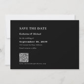 ロマンティックなカリグラフィーの筆記体 結婚式 写真追加 セーブザデート (裏面)