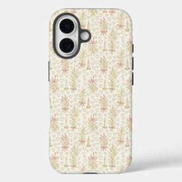 ロマンティックなクリスマスパターン iPhone 16ケース