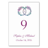ロマンティックなジギタリス 結婚式 テーブルナンバー (正面)