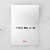 ロマンティックなセルフィー カップルのラブカード カード (内部)