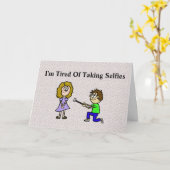 ロマンティックなセルフィー カップルのラブカード カード (黄色い花)