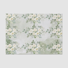 ロマンティックなソフト sage green の花園ウェディング 薄葉紙