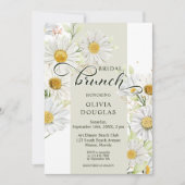 ロマンティックなダージー ボタニカル フラワーのウェディングシャワー 招待状 (正面)